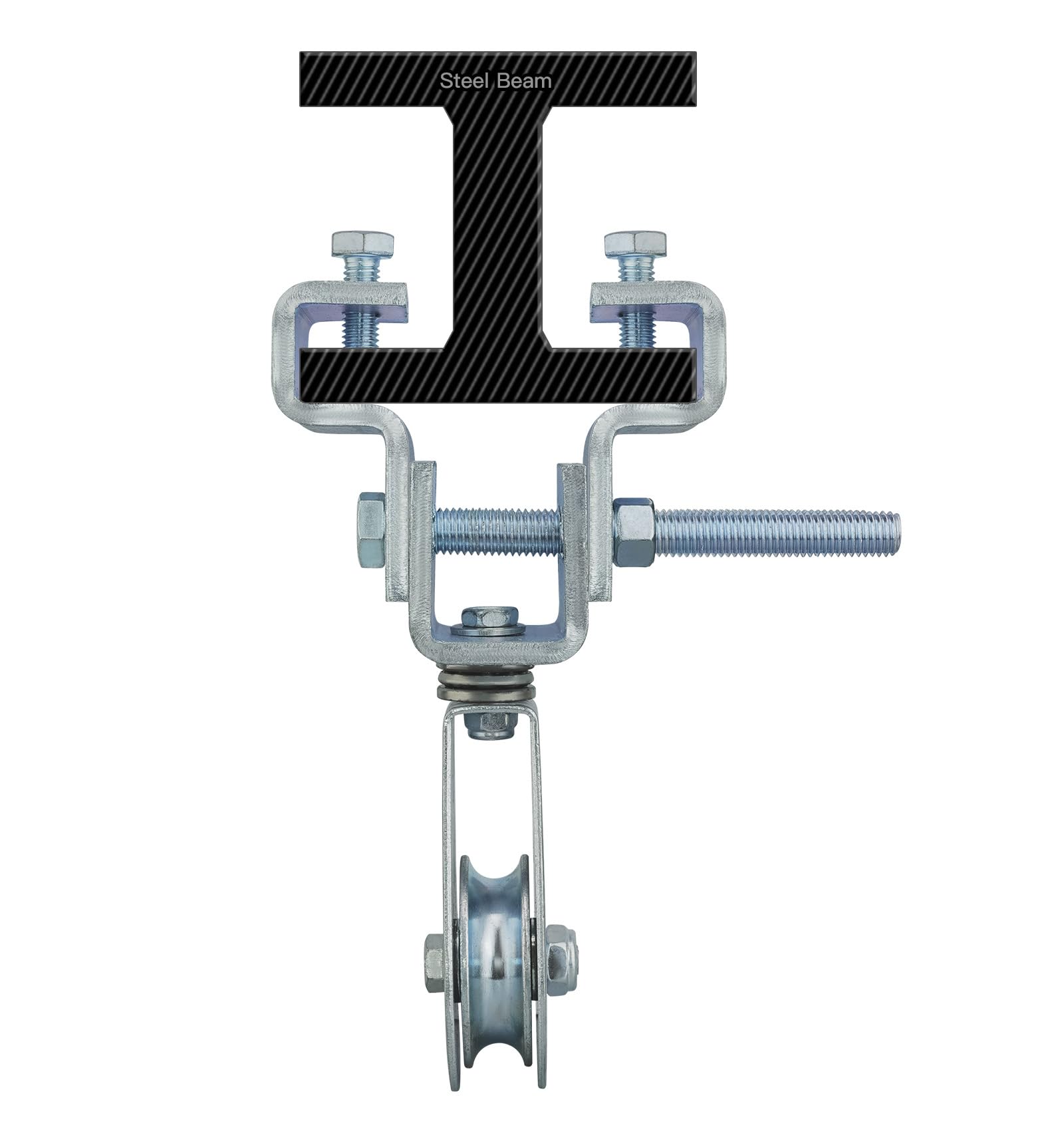 BEAMS×have a good time MA-1 Heavy Duty Steel Beam Clamps, Heavy Duty Cable Pulley System